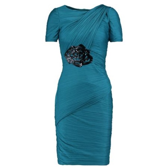 Halston Heritage HALTER PLEATED DRESS main image 1
